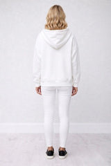 Women Plain Baggy Crop Hoodie