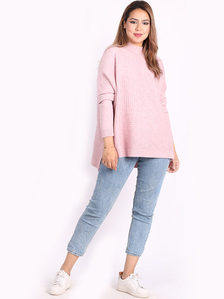 Knitted Funnel Neck Women Cosy Jumper