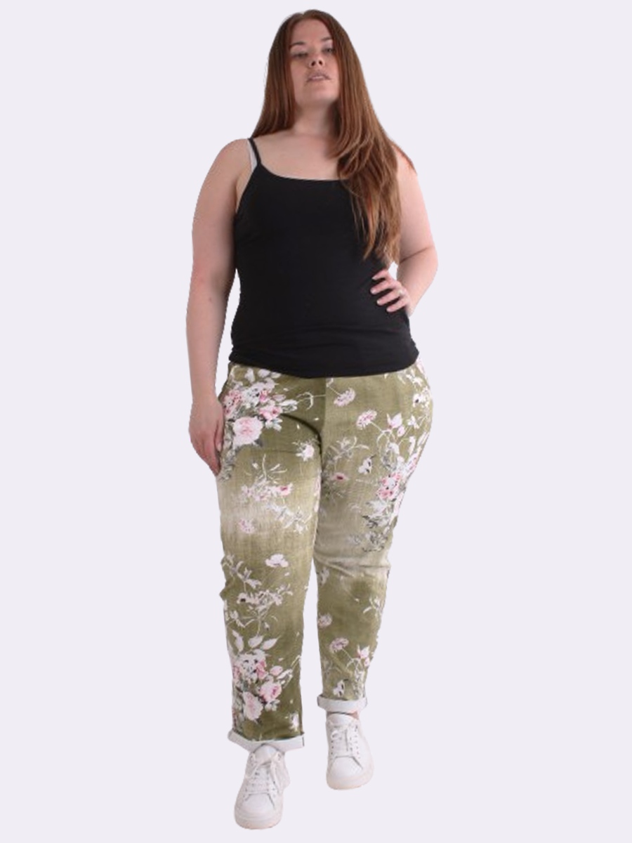 Women Floral Print Cotton Trouser