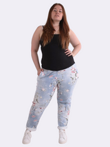 Women Floral Print Cotton Trouser