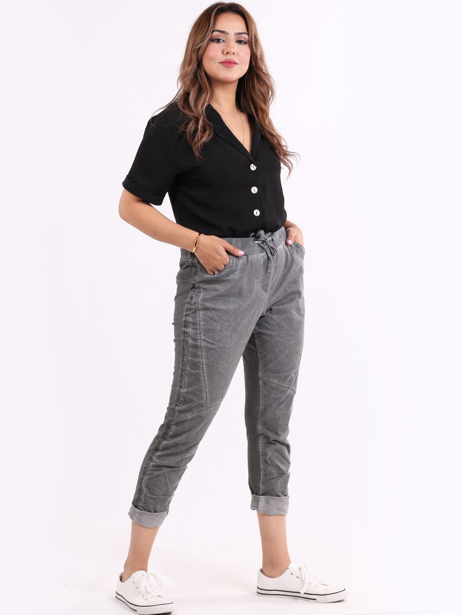 Ladies Cotton Cold Wash Dye Denim Joggers