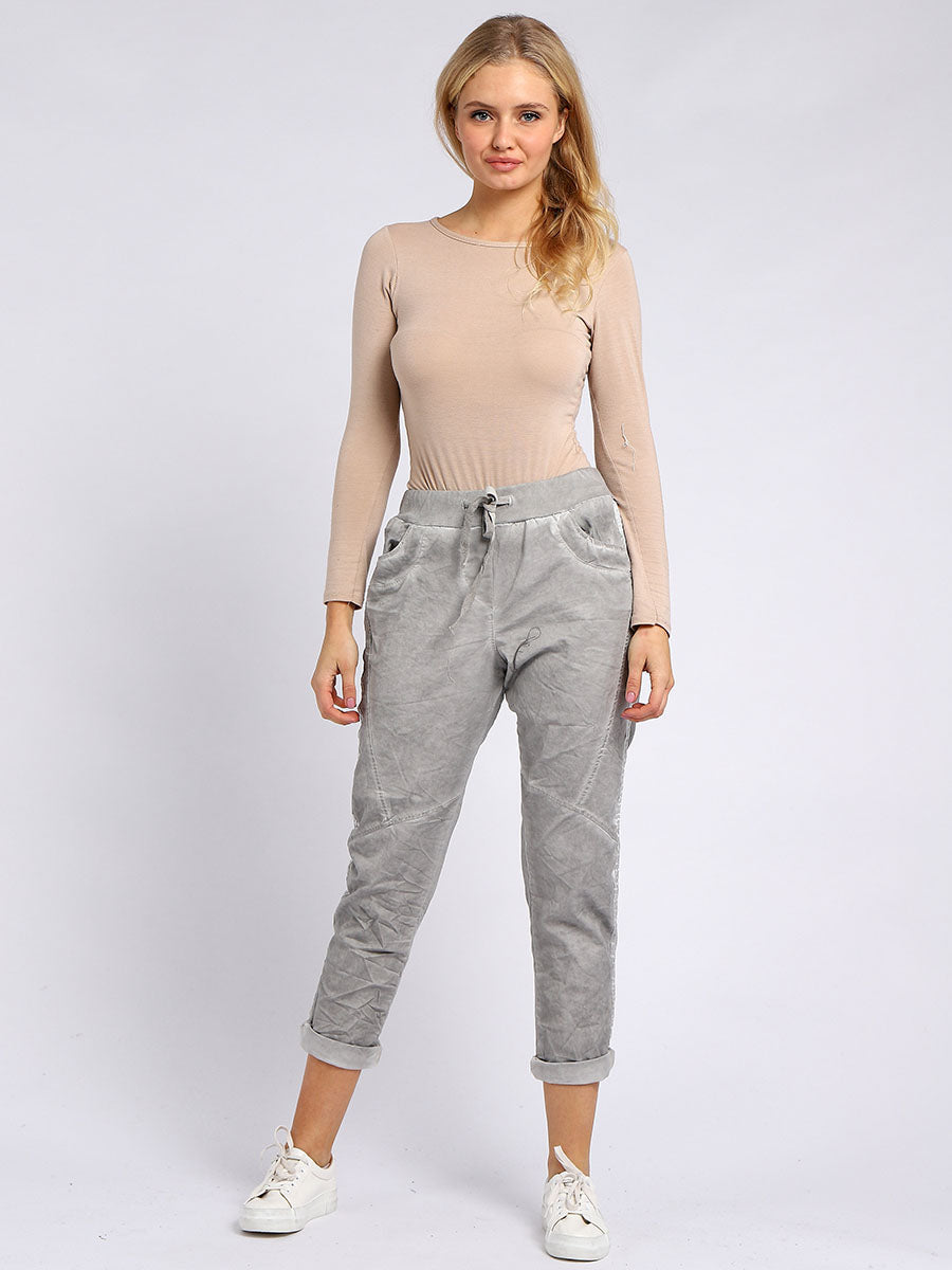 Ladies Cotton Cold Wash Dye Denim Joggers
