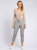 Ladies Cotton Cold Wash Dye Denim Joggers