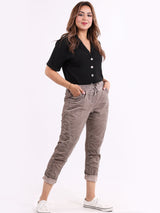 Ladies Cotton Cold Wash Dye Denim Joggers