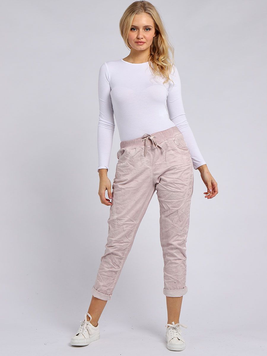 Ladies Cotton Cold Wash Dye Denim Joggers