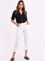 Ladies Cotton Cold Wash Dye Denim Joggers
