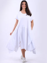 Plus Size Cotton Dress white