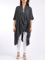 Ladies Cowl Neck Wrap Over Cotton Top