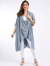 Ladies Cowl Neck Wrap Over Cotton Top