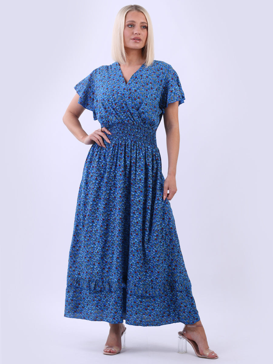 Ladies Plus Size Floral Boho Maxi Dress