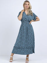 Ladies Plus Size Floral Boho Maxi Dress