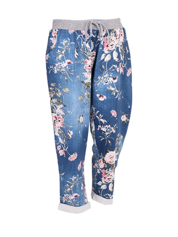 Women Floral Print Cotton Trouser