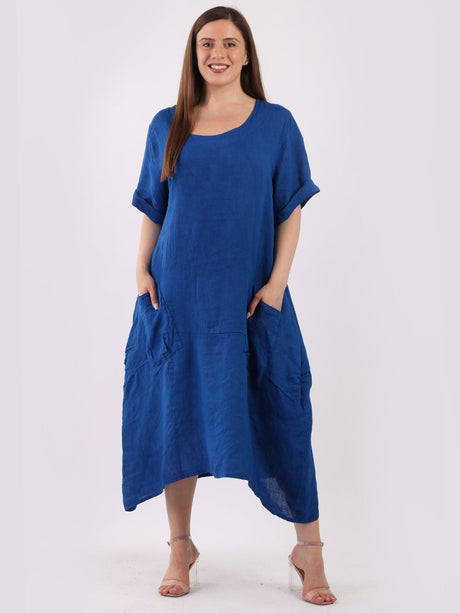 Plain Linen Lagenlook Dress