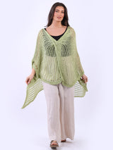 Drop Neck Front Wrap Knitted Beach Cover-Up