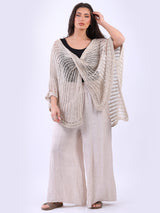 Drop Neck Front Wrap Knitted Beach Cover-Up