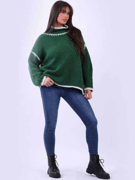 Wool Knitted Baggy Jumper