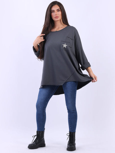 Lagenlook Cotton Tunic Top