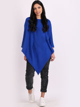 Italian Women Cozy Star Knitted Poncho