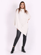 Modish Knitted Star Ladies Cowl Neck Poncho