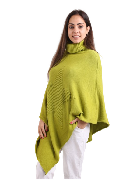 Modish Knitted Star Ladies Cowl Neck Poncho