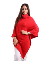 Modish Knitted Star Ladies Cowl Neck Poncho