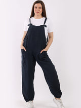 Italian Plain Linen Dungaree