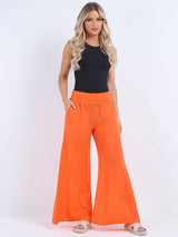 Causal Linen Wide Leg Women Palazzo