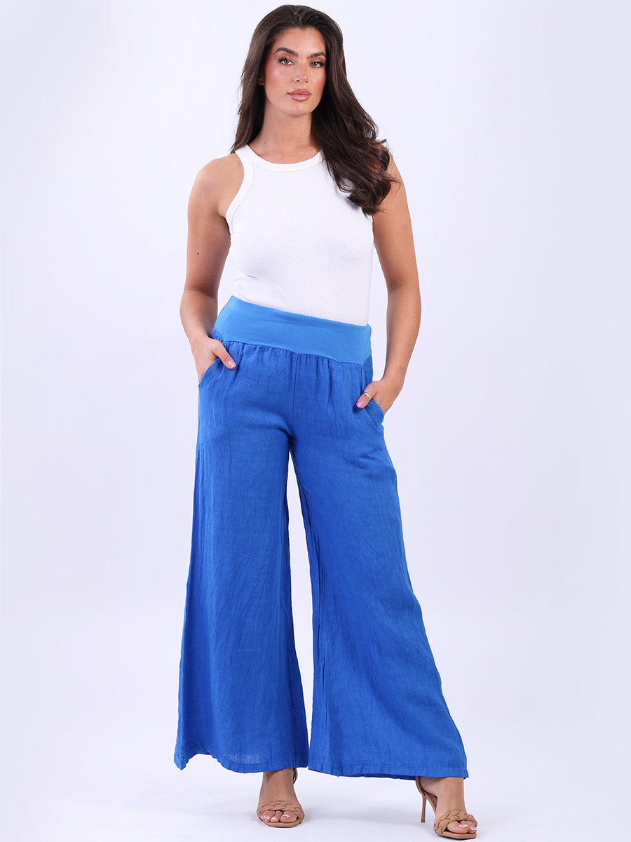 Causal Linen Wide Leg Women Palazzo