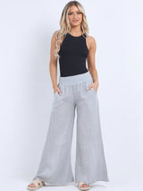 Causal Linen Wide Leg Women Palazzo