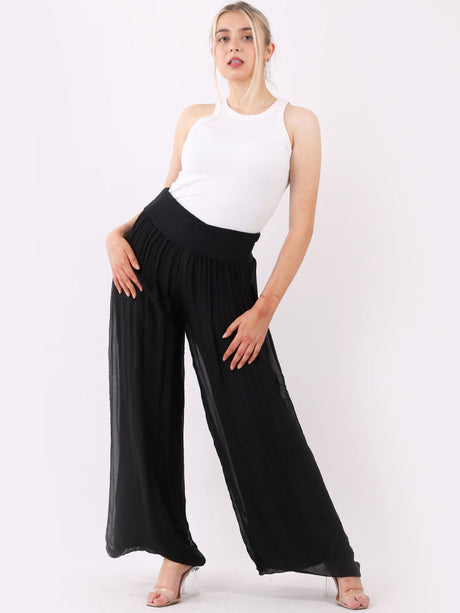 Silk Wide Leg Oversized Palazzo Pant