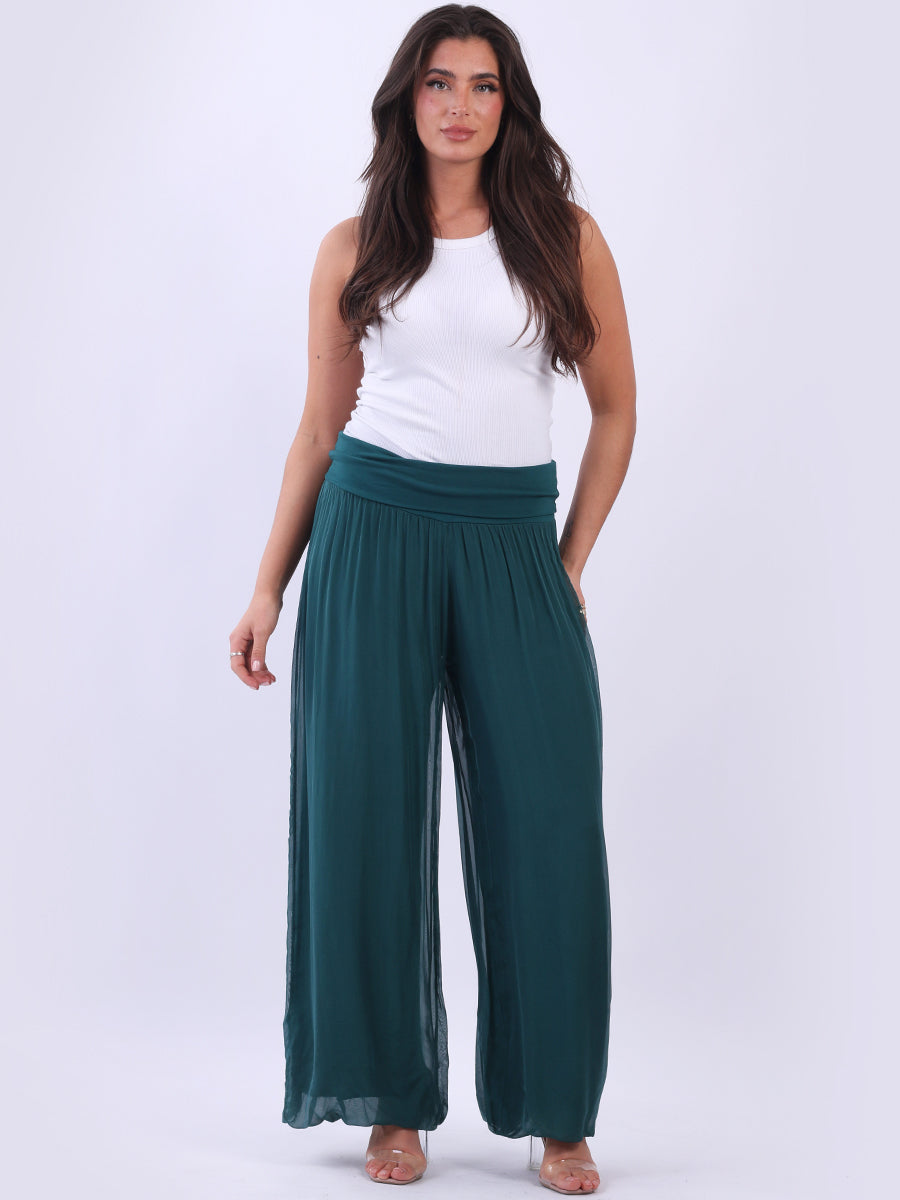Silk Wide Leg Oversized Palazzo Pant