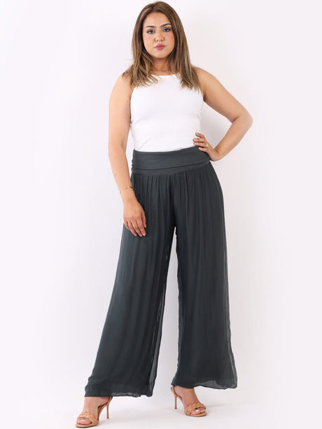 Silk Wide Leg Oversized Palazzo Pant