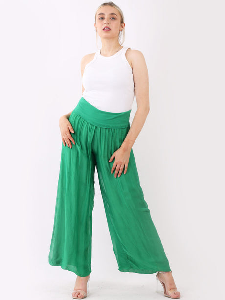 Silk Wide Leg Oversized Palazzo Pant