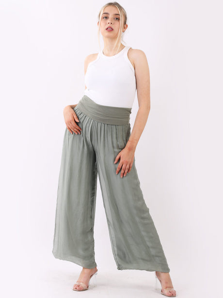 Silk Wide Leg Oversized Palazzo Pant