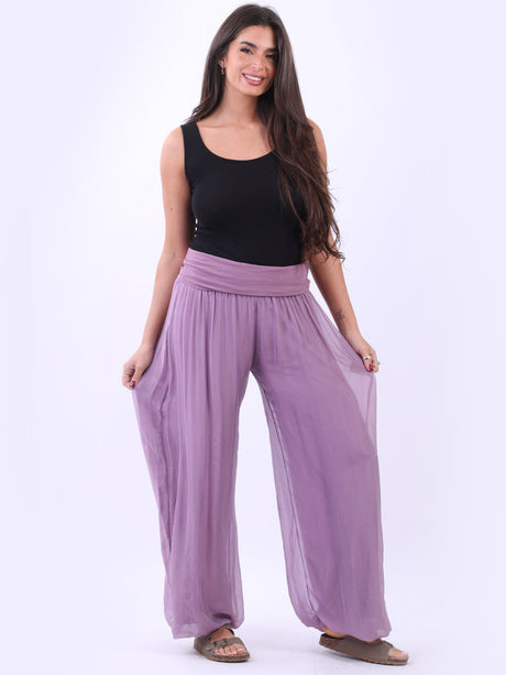 Silk Wide Leg Oversized Palazzo Pant