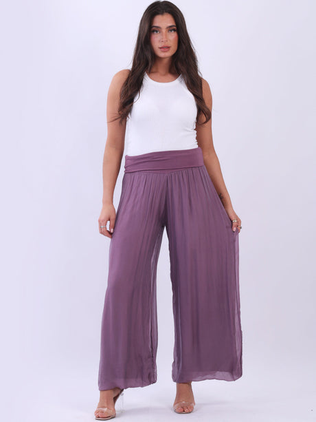 Silk Wide Leg Oversized Palazzo Pant