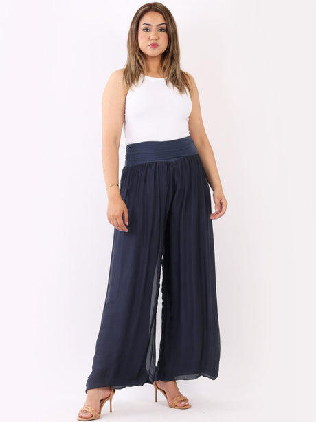 Silk Wide Leg Oversized Palazzo Pant