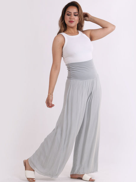 Silk Wide Leg Oversized Palazzo Pant