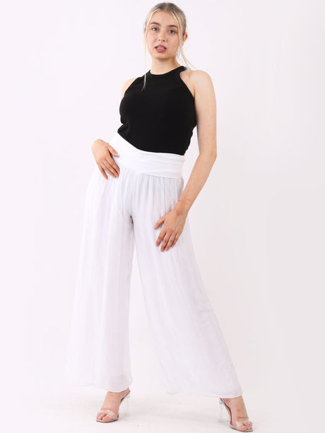 Silk Wide Leg Oversized Palazzo Pant