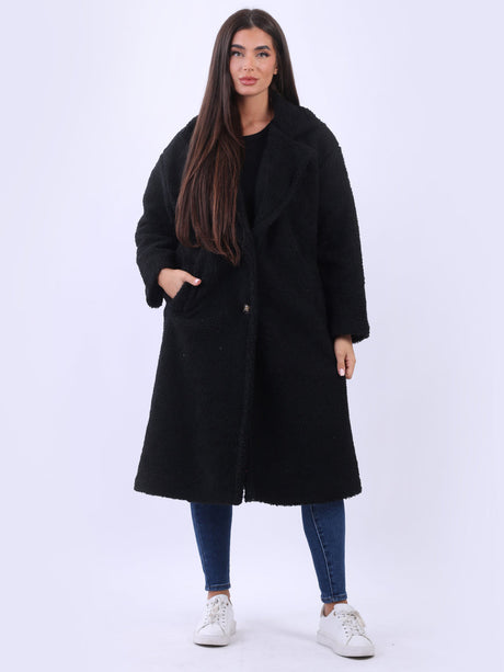 Teddy Bear Plus Size Woolen Coat