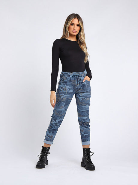 Ladies Camouflage Relaxed Fit Magic Pants
