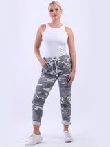 Italian Made Ladies Camouflage Magic Pants -White
