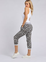 Ladies Leopard Print Cotton Relaxed Fit Pant