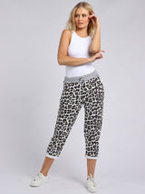 Ladies Leopard Print Cotton Relaxed Fit Pant