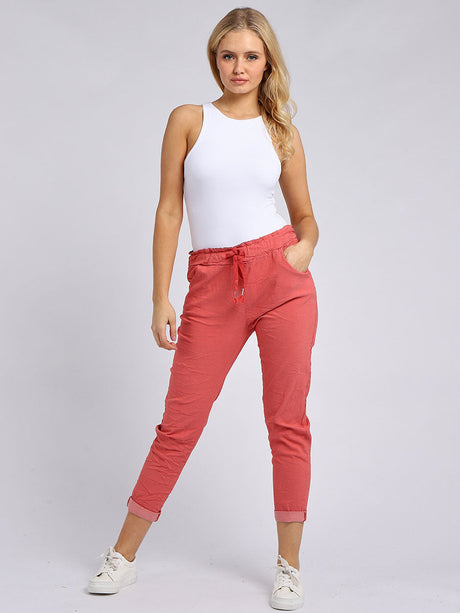 Women Plain Magic Pants