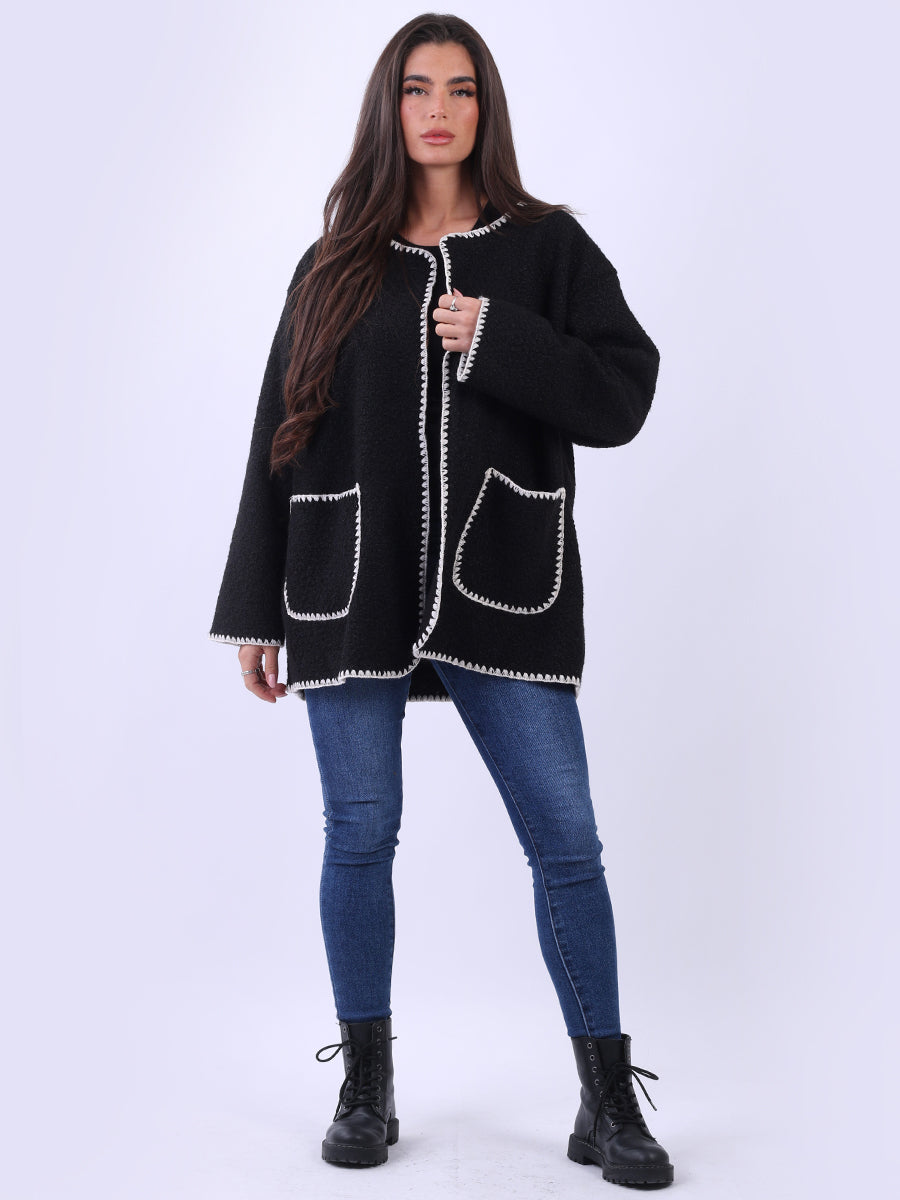 Oversized Teddy Woolen Blazer Jacket