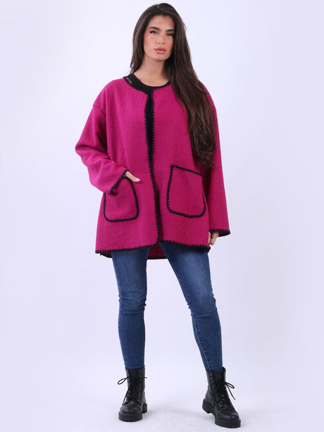 Oversized Teddy Woolen Blazer Jacket