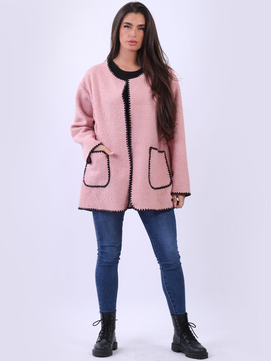 Oversized Teddy Woolen Blazer Jacket