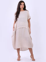 Oversized Solid Linen Dress