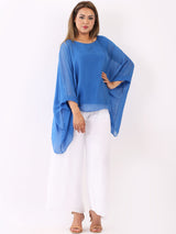 Plain Batwing Classy Silk Tunic Top